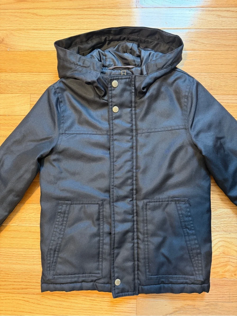 GAP Kids Black Hooded Puffer Coat